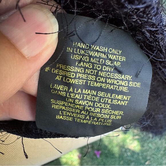 Picadilly Fashions Black Cardigan Women's Size Medium Open Front Fuzzy - Picture 7 of 12